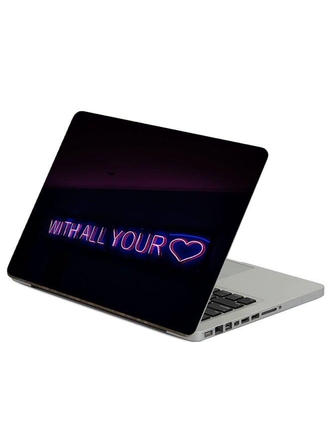 Fast Print Inscription Text Printed Laptop Sticker Multicolour