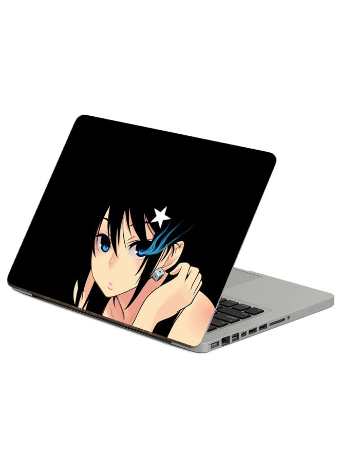 ملصق لابتوب بطبعة فتاة أنمي متعدد الألوان