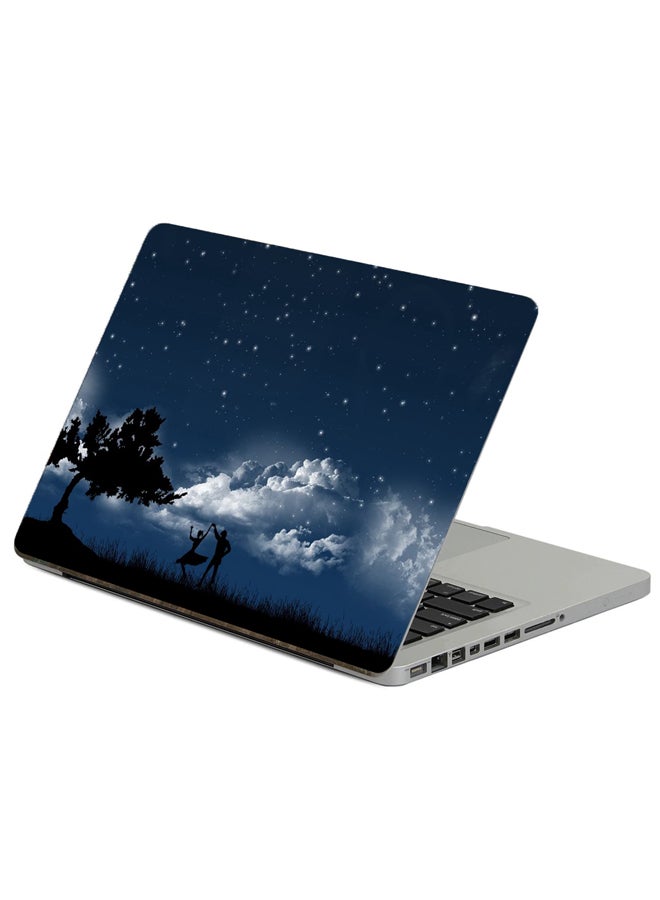 Couple Dance Printed Laptop Sticker Multicolor