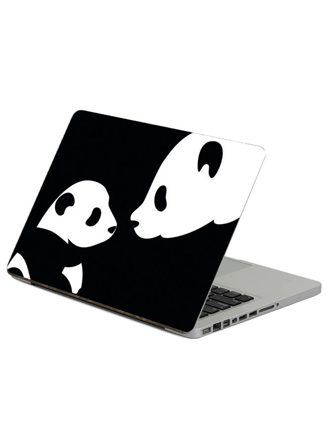 Panda Drawing Printed Laptop Sticker Multicolor