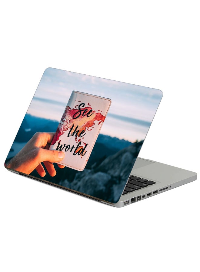 Inscription Motivation Printed Laptop Sticker Multicolour