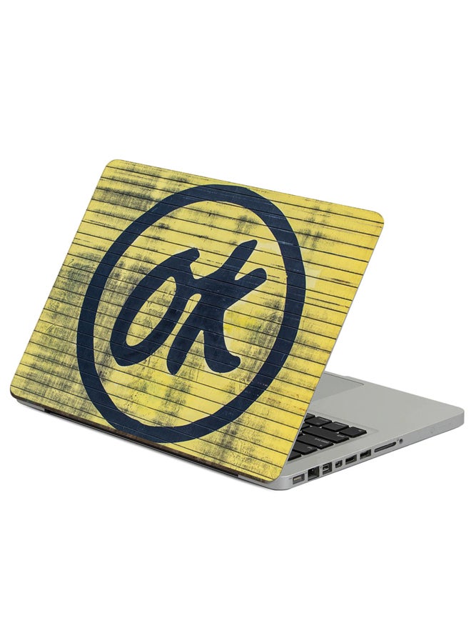 Inscription Ok Printed Laptop Sticker Multicolour