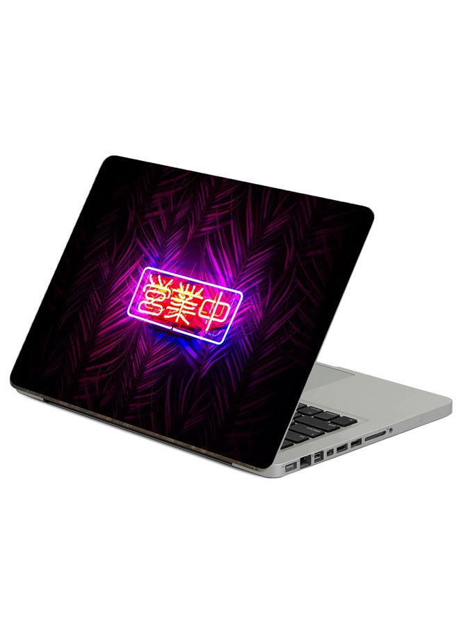Hieroglyphs Inscription Printed Laptop Sticker Multicolour
