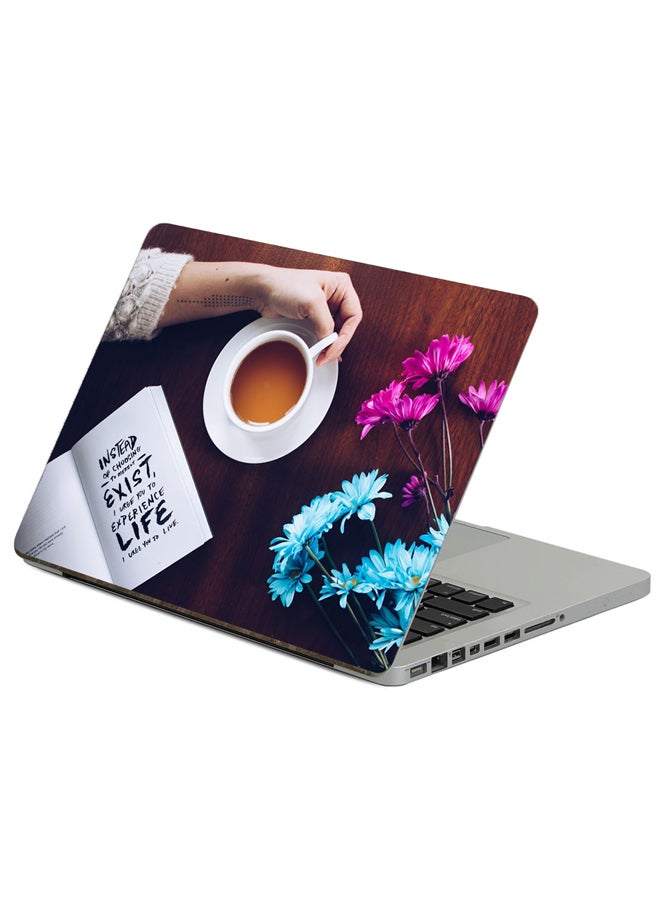 Fast Print Book Text Printed Laptop Sticker Multicolor