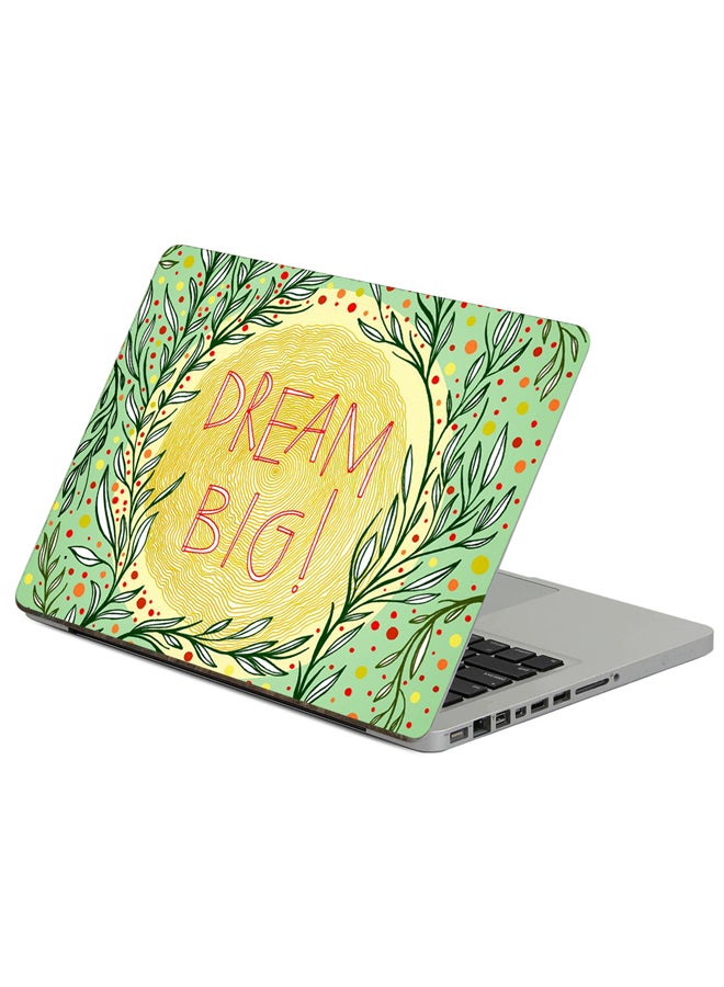 Fast Print Inscription Dreams Printed Laptop Sticker Multicolour