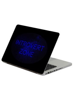 Introvert Zone Printed Laptop Sticker Multicolour