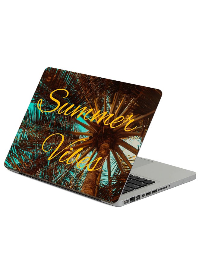 Fast Print - Summer Vibes Printed Laptop Sticker Multicolor - Image 1