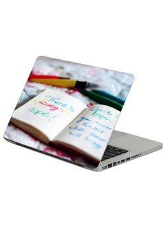 Notebook Lettering Printed Laptop Sticker Multicolor