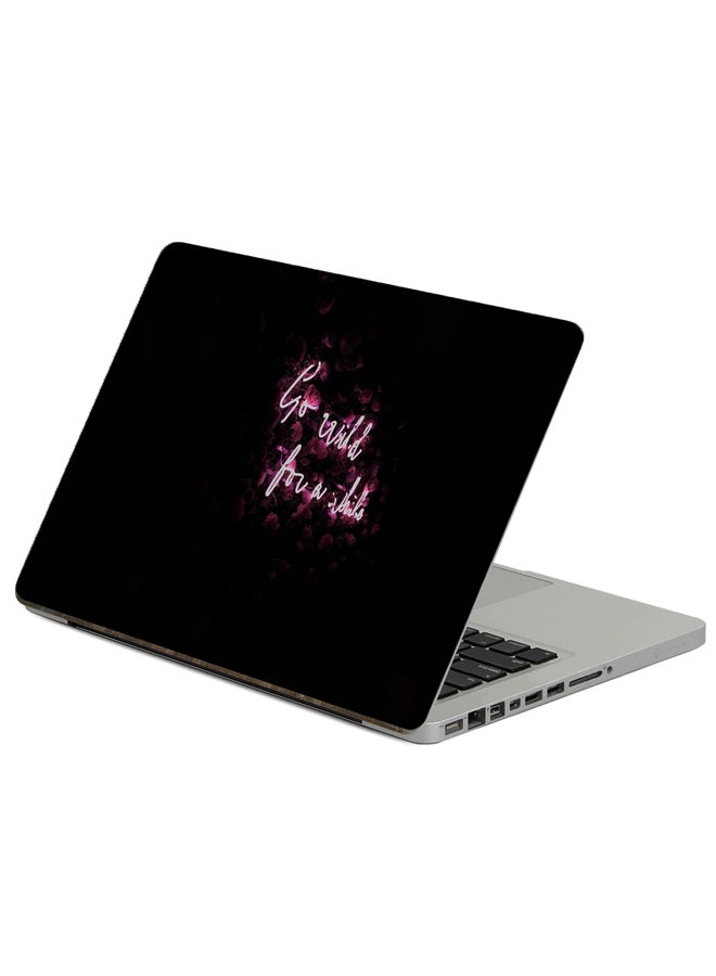 Inscription Neon Printed Laptop Sticker Multicolor