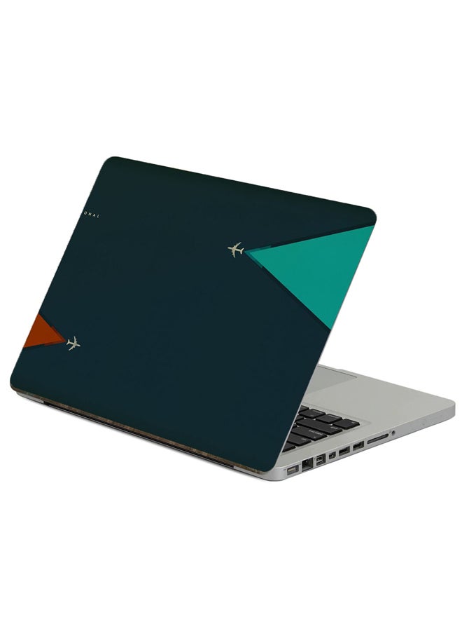 Fast Print Minimalism Aircraft Printed Laptop Sticker Multicolour