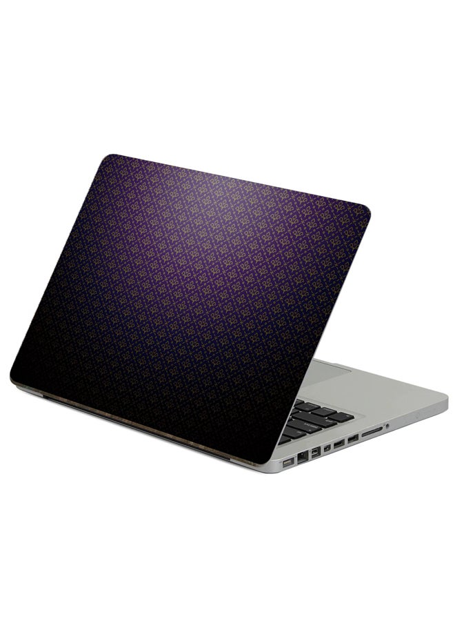 Purple Dark Printed Laptop Sticker Multicolour