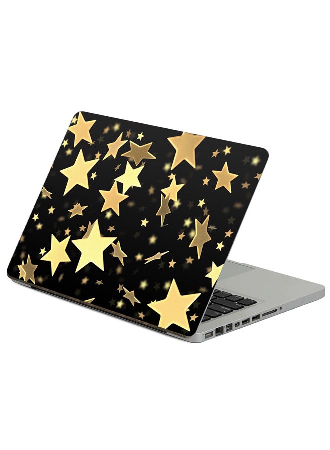 Fast Print Star Flying Printed Laptop Sticker Multicolour