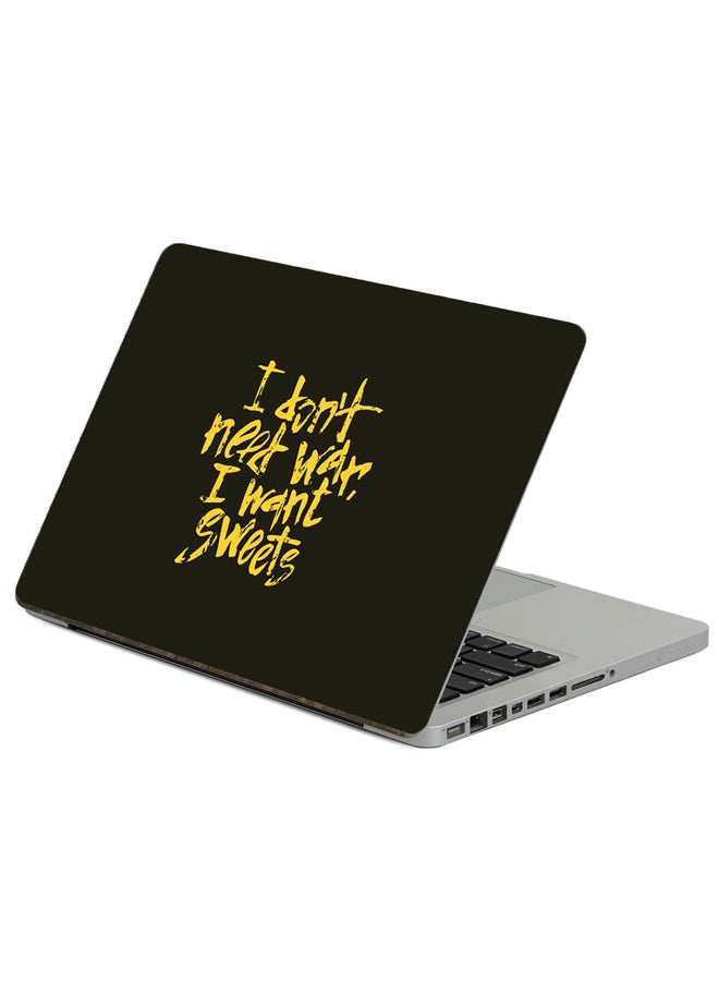 Fast Print Peace Candy Printed Laptop Sticker Multicolor
