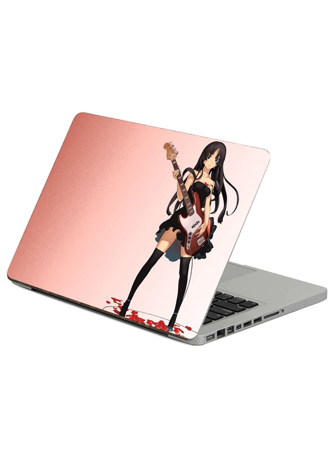 Girl Anime Printed Laptop Sticker Multicolour