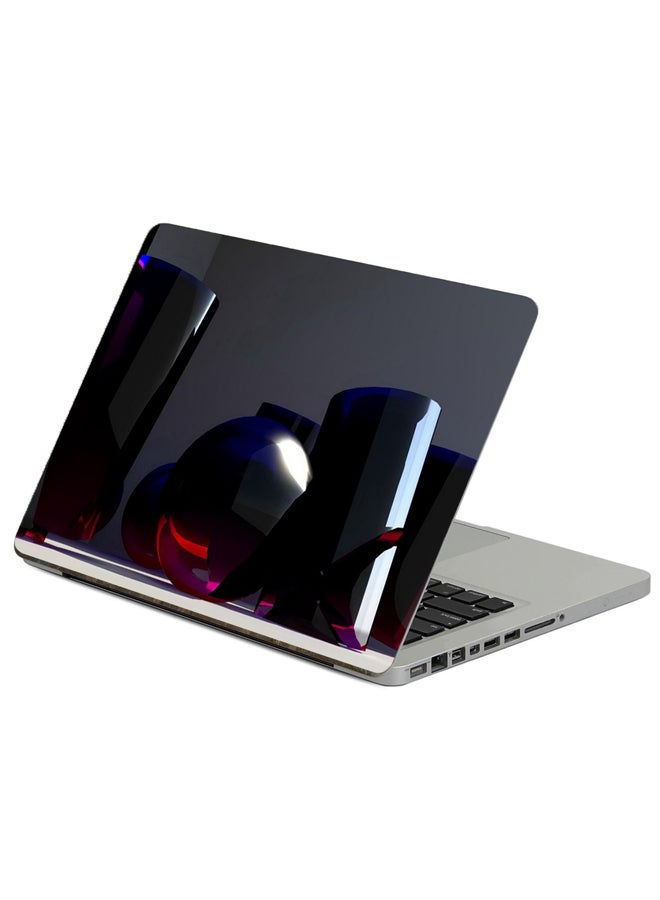Fast Print Glass Shape Printed Laptop Sticker Multicolour