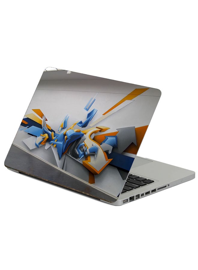 Forms Figures Printed Laptop Sticker Multicolour