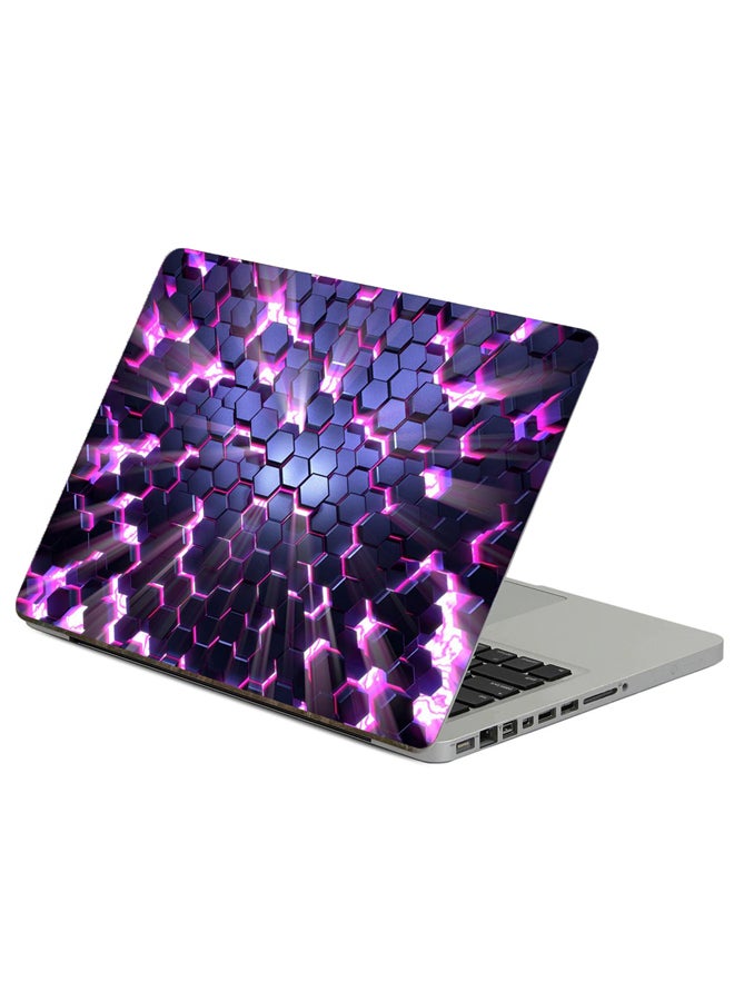 Fast Print Honeycomb Glow Printed Laptop Sticker Multicolour