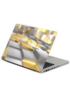 Fast Print Cubes Silver Printed Laptop Sticker Multicolour 