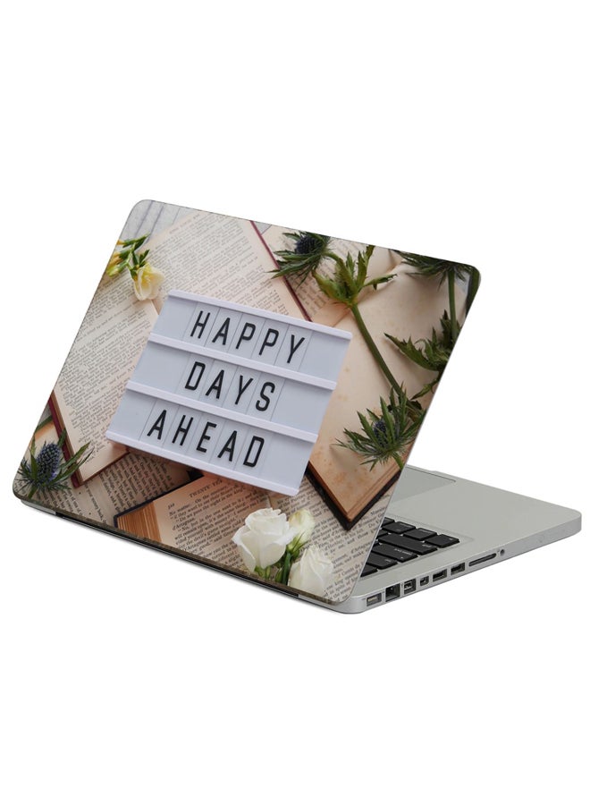 فاست برينت ملصق لابتوب بطبعة عبارة مكتوبة وصورة كتب متعدد الألوان