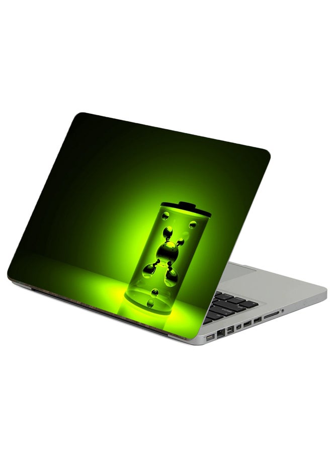 Fast Print Figurines Green Printed Laptop Sticker Multicolour