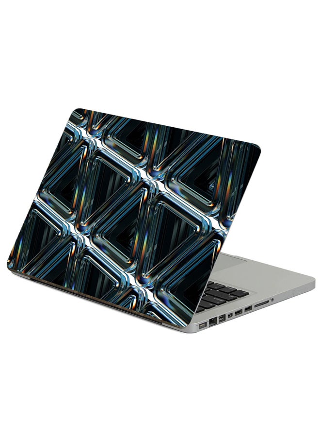 Structure Geometric Printed Laptop Sticker Multicolour