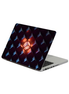 Cubes Glow Printed Laptop Sticker Multicolour