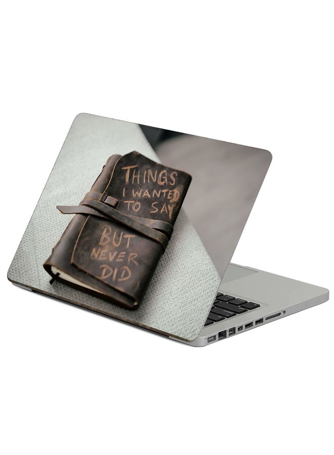 Fast Print Notepad Inscription Printed Laptop Sticker Multicolour