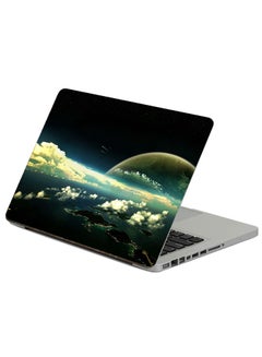 Planet Clouds Printed Laptop Sticker Multicolour
