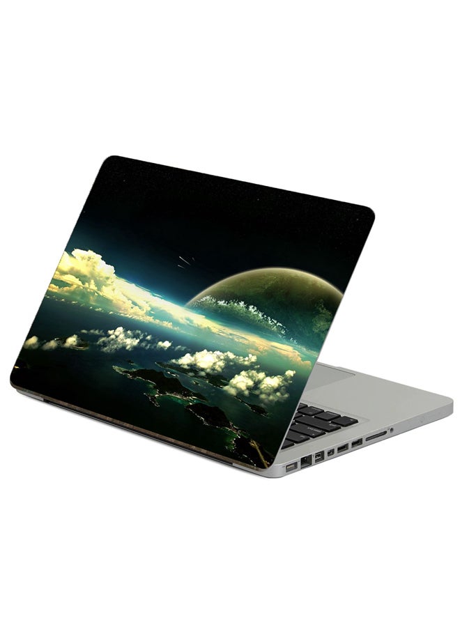 Fast Print - Planet Clouds Printed Laptop Sticker Multicolour - Image 1