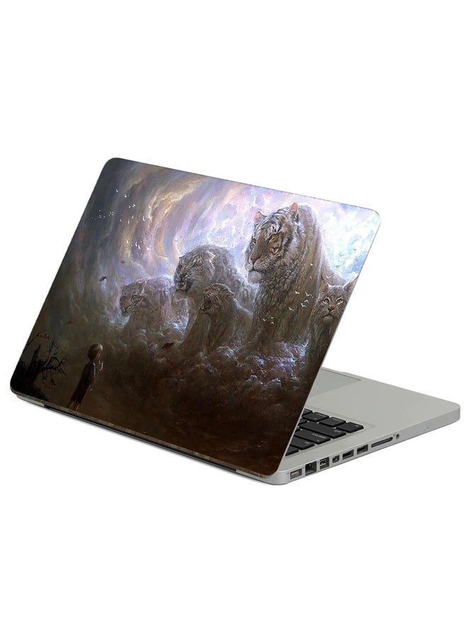 Fast Print Boy Predators Printed Laptop Sticker Multicolour