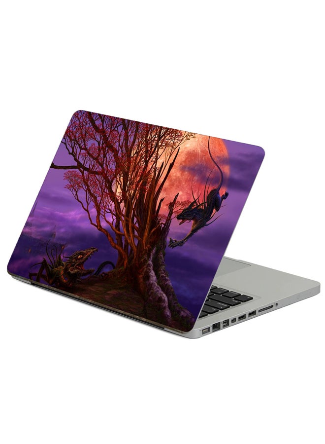 Fast Print Beings Tree Printed Laptop Sticker Multicolour