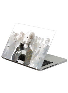 Anime Cat Printed Laptop Sticker Multicolour