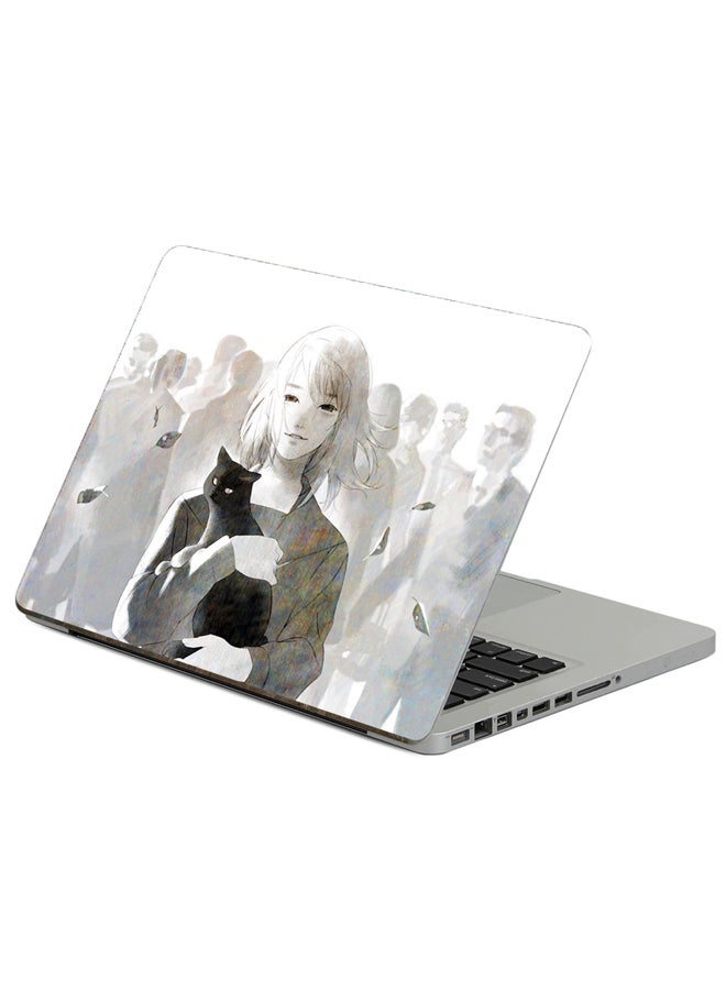 Fast Print - Anime Cat Printed Laptop Sticker Multicolour - Image 1