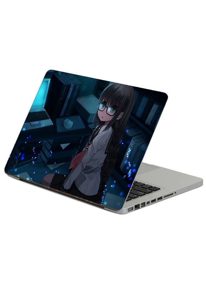 Fast Print Girl Laptop Printed Laptop Sticker Multicolour