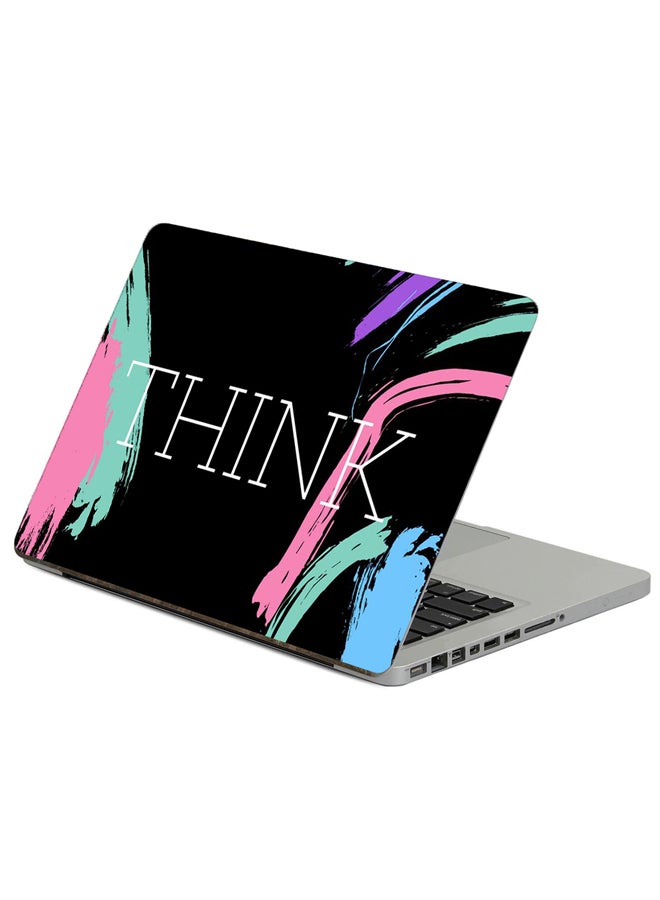 ملصق لابتوب بطبعة كلمة "Think" متعدد الألوان