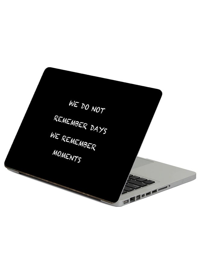 Text Inscription Printed Laptop Sticker Multicolour