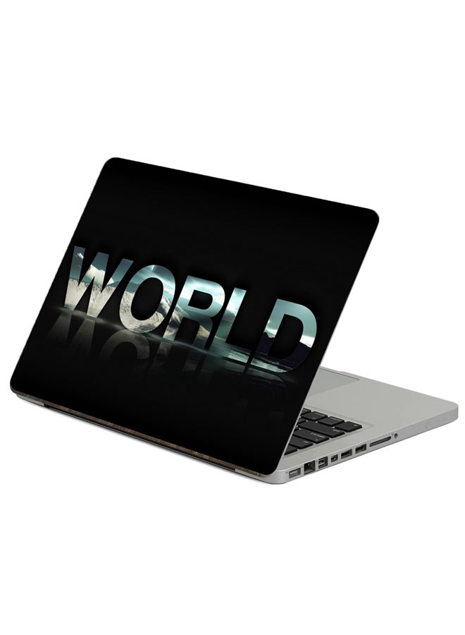 Fast Print Text Reflection Printed Laptop Sticker Multicolour