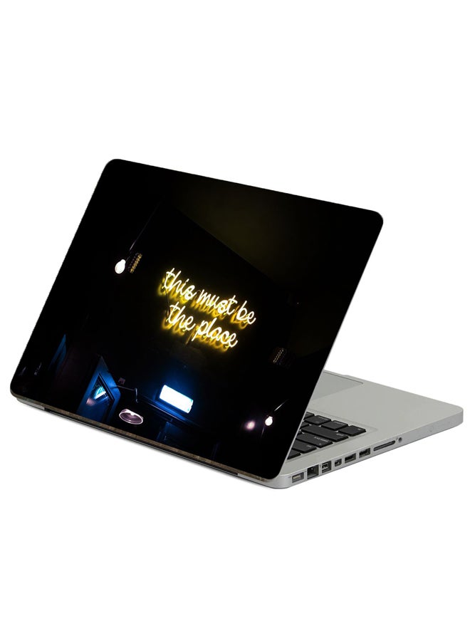 Fast Print Neon Inscription Printed Laptop Sticker 13.3 Inch Multicolor