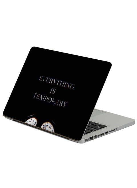 Time Temporary Printed Laptop Sticker Multicolour