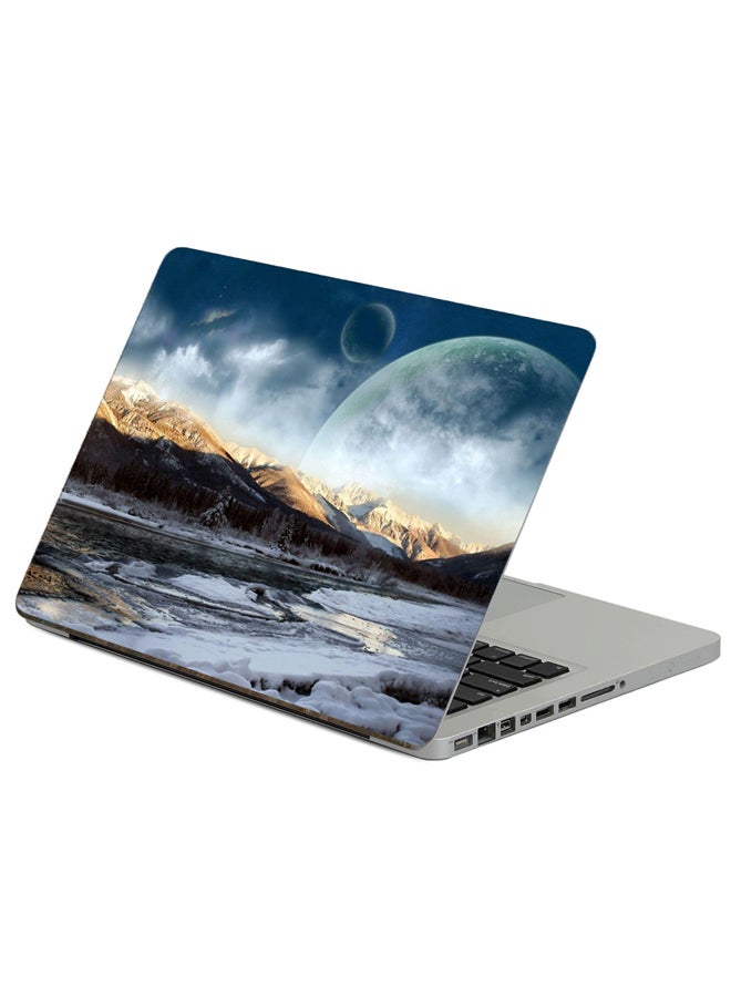 Fast Print Wood Winter Printed Laptop Skin Cover Multicolour