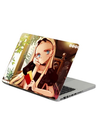 Anime Girl Printed Laptop Sticker 13.3 Inch Multicolor - v1608044134/N41029434A_1