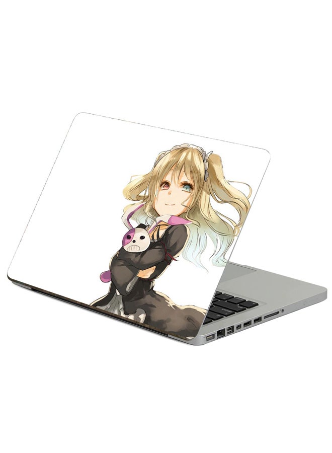 Fast Print Anime Girl Printed Laptop Sticker 13.3 Inch Multicolor
