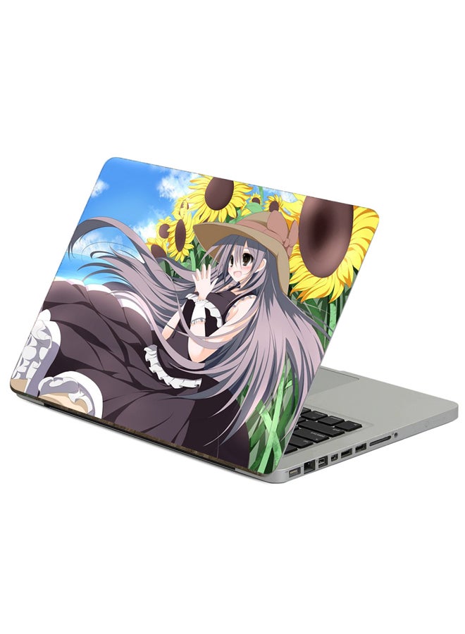Girl Delight Printed Laptop Sticker 13.3 Inch Multicolor