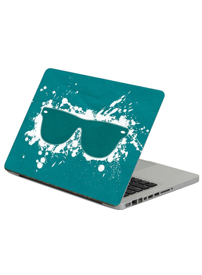Fast Print Glasses Splashes Printed Laptop Sticker 13.3 Inch Multicolor