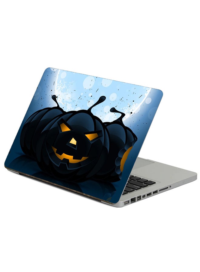 Fast Print Halloween Pumpkin Printed Laptop Sticker 13.3 Inch Multicolor 