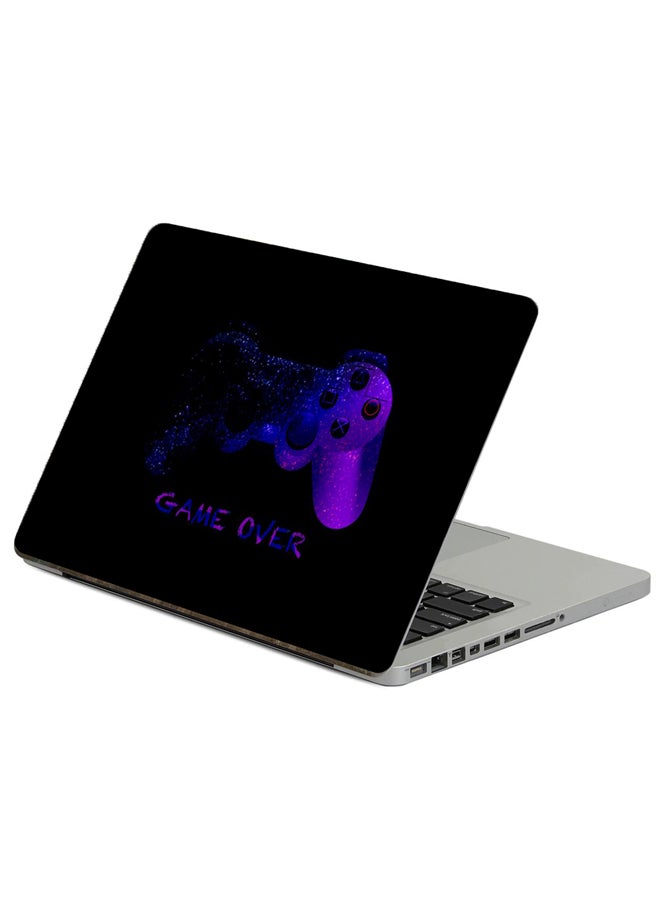 Fast Print Game Over Joystick Printed Laptop Sticker 13.3 Inch Multicolor 