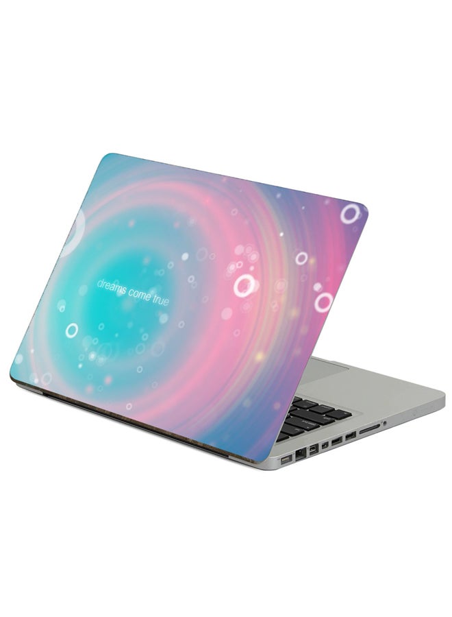 Fast Print Dreams Inscription Printed Laptop Sticker 13.3 Inch Multicolor