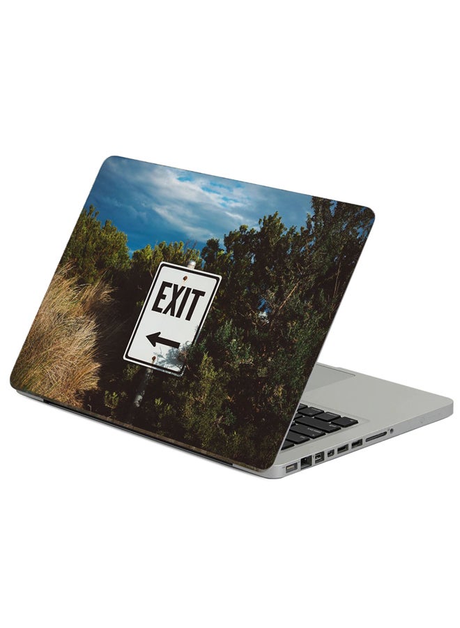 ملصق لابتوب مقاس 13.3 بوصة بطبعة لافتة الخروج "Exit" متعدد الألوان