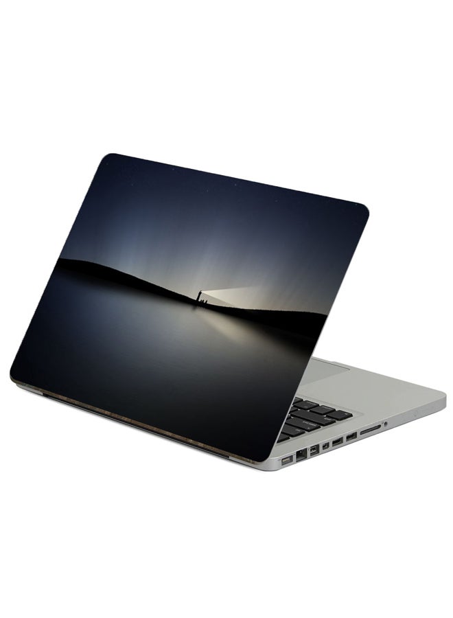 Night Water Printed Laptop Sticker 13.3 Inch Multicolor