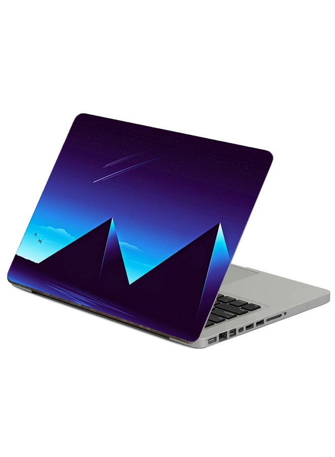 Fast Print Pyramids Starry Sky Printed Laptop Sticker 13.3 Inch Multicolor